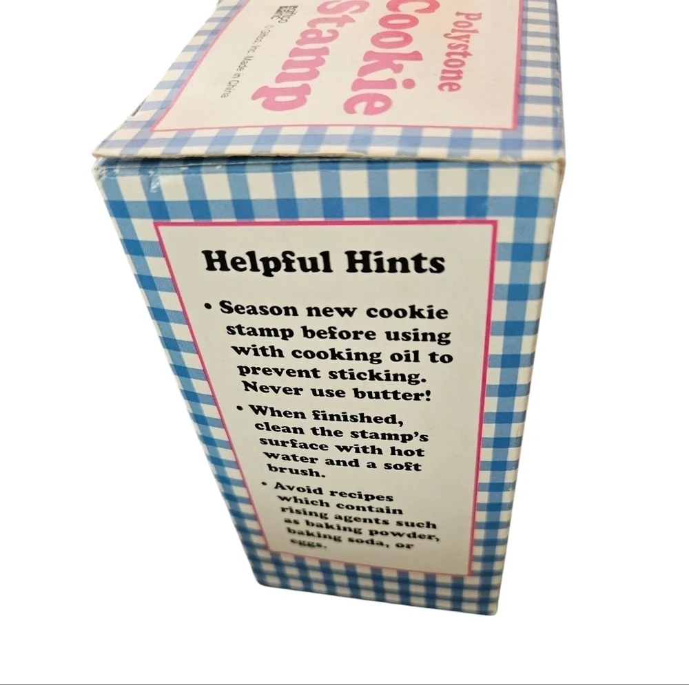 NIB Vintage Happy Easter Polystone Cookie Stamp Press, Brand New!!